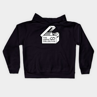 The Comic Collective Short Box Solid White Logo Kids Hoodie